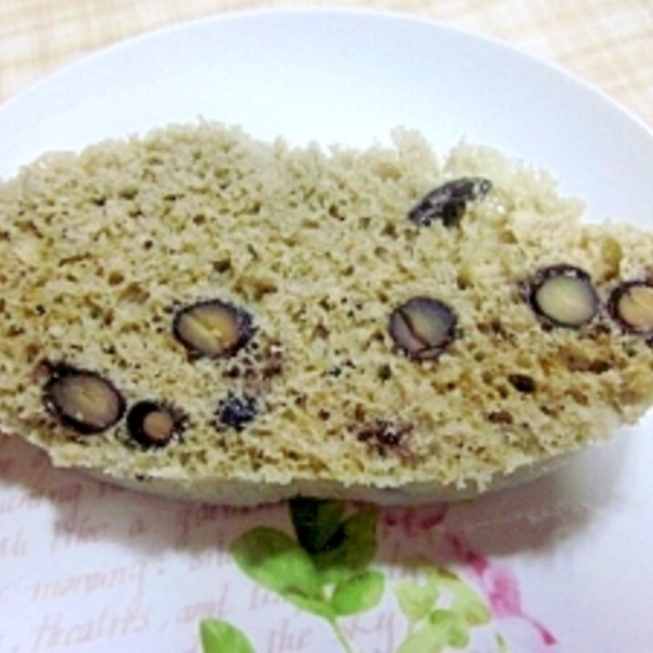 黒豆の煮汁も使い～リクエで黒豆蒸しパン